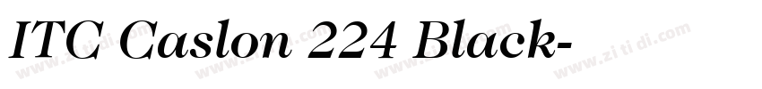 ITC Caslon 224 Black字体转换